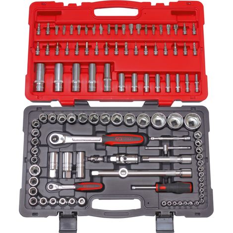 KS Tools - Coffret de douilles et accessoires ULTIMATE 1/4'' - 1/2'', 111 pièces - 922.0711