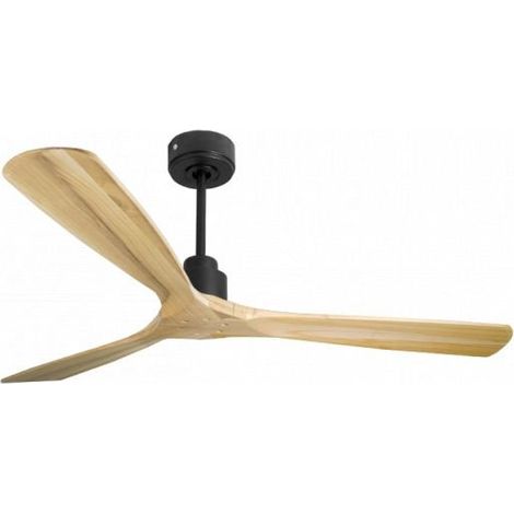 Tenerife de KlassFan - Super destratificateur et ventilateur DC 166 cm Gris basalte pales bois clair sans Lumière  30 à 60 m²