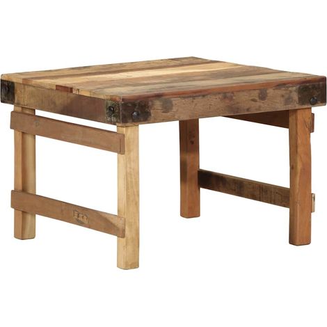 Couchtisch Braun 60 x 55 x 40 cm Massives upgecyceltes Holz