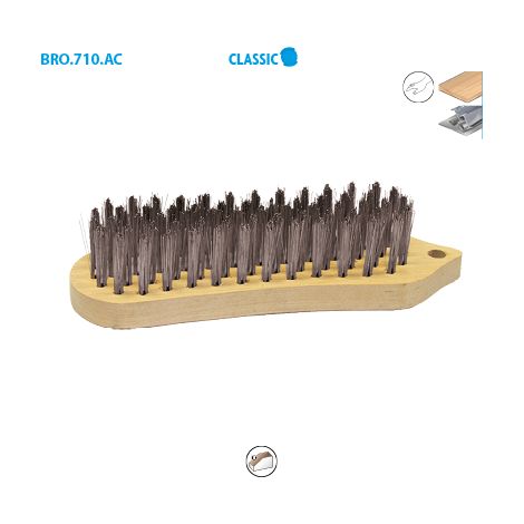 BROSSE FORME VIOLON 210X170X35 FIL ACIER DROIT MANUELLE (1/4)