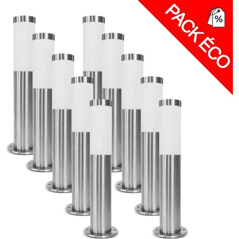 Pack de 10 Potelets E27 LILA inox 304 Miidex Lighting® (1/4)
