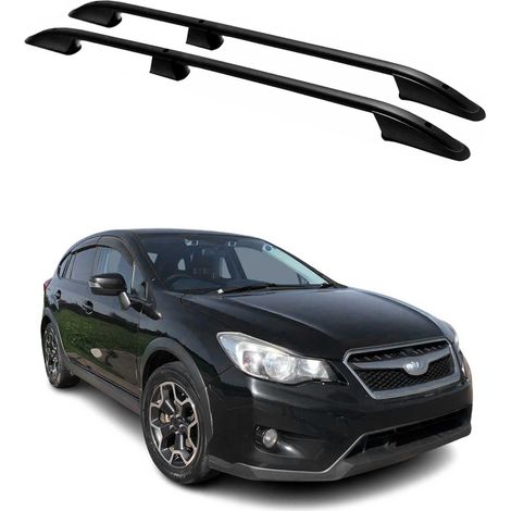 Barres de Toit longitudinales pour Subaru XV 2012-2018 GP SUV Aluminium Noir (1/5)