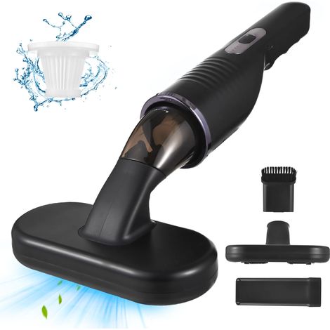 Aspirapolvere portatile, 6300 Pa, potente aspirazione, design senza fili, ricaricabile, con filtro, silenzioso, contenitore della polvere da 120 ml, tre velocità, adatto per la pulizia di casa/ufficio