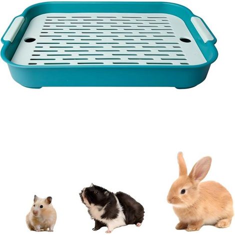 Katzentoilette für Kaninchen und Katzen mit Reinigungsfilter geeignet für Kaninchenkäfige Hamster Haustiere und andere Kleintiere große (1/5)