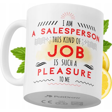 Mug humoristique pour vendeur, avec un texte amusant et un design graphique original. Idéal pour les anniversaires, les fêtes et les occasions spéciales. Mug premium pour la maison, le bureau et le tr (1/5)