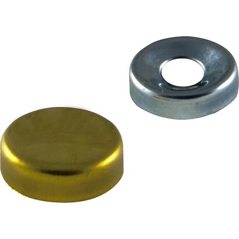Borchie coprivite bombate - Ø 12 mm. - ottone lucido - 12 pz.
