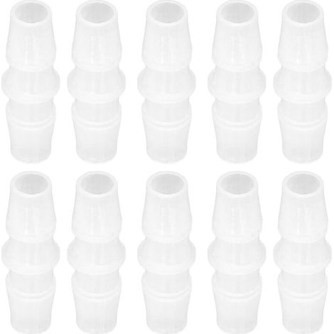10 Pièces Raccord Universel pour Tuyau Flexible, Kit de Jonctions Droites en PP de Diamètre Égal 9.5mm (1/5)
