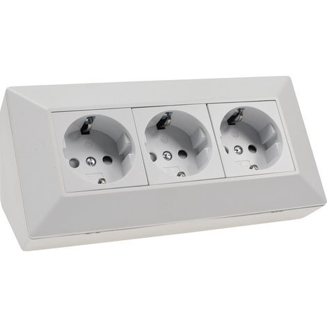 ChiliTec Steckdosenblock Unterbausteckdose 3-fach 250V 3er Aufputz (1/5)