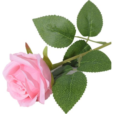 Simulated Silk Flowers Roses Home Living Room Simulation Flowers Decorative Ornaments Artificial Single Silk Flowers Roses Pink