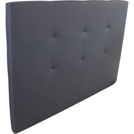 Cabecero Anais de Polipiel para Cama Matrimonio en color Gris 165,5 x 118 cm