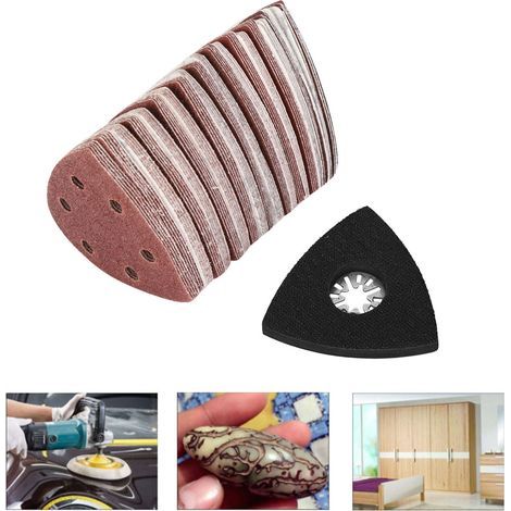 Lot de 101 feuilles abrasives pour outils oscillants Bosch Fein - Papier de ponçage et tampons de coupe (1/5)