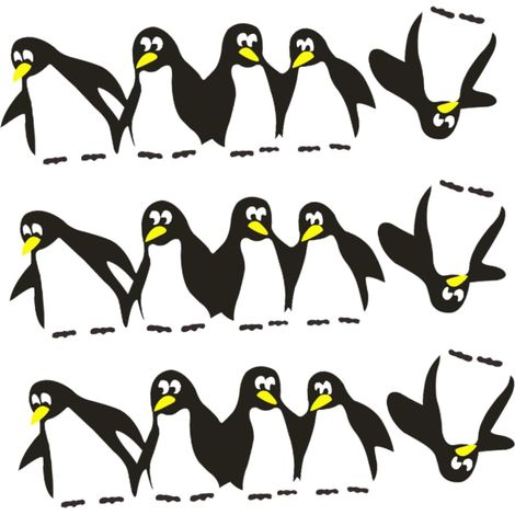 Lot de 3 autocollants pingouins Totority pour réfrigérateur (1/5)
