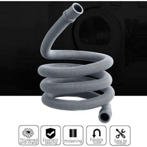 Tuyau de vidange universel, tuyau de vidange en plastique, kit d'extension de tuyau de vidange 3M pour lave-vaisselle et sèche-l (1/5)