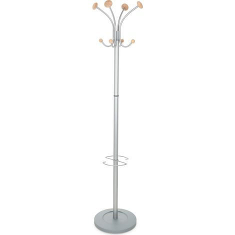 [NEUWERTIG] B-Ware Hjh Office Garderobenständer Kleiderständer Silber Stahl Garderobe772 (1/2)