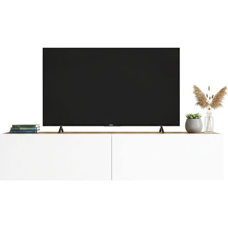 Mobile Porta tv Principi, 2 Ripiani, 2 Ante, 2 Vani, 140x32x29h cm Marrone Quercia