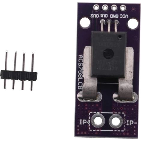 BelleRise - Module de courant ACS758 ACS758LCB-100B Capteur de courant à effet Hall linéaire PFF-T Détection de courant 3-5 V JH4 Violet (1/5)