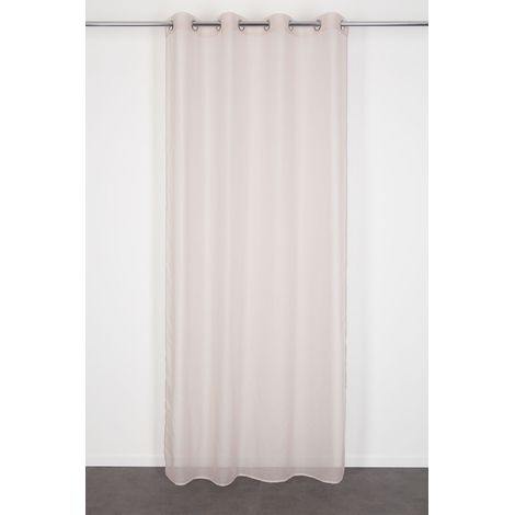 Voile ALISA Rose 140 cm - Rideau léger et transparent
