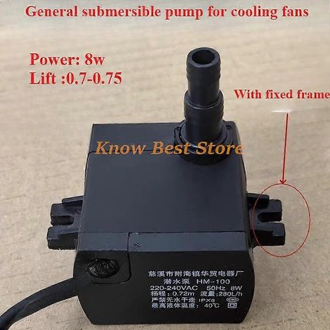 Pompe à eau submersible 8 W à usage général, compatible avec les refroidisseurs d'air - économie d'énergie (1/4)