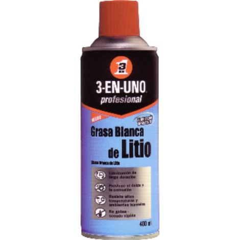 FPLUS grasa litio blanca 3 en 1 spray 250 ml. , Lubricante de larga duración resistente a altas temperaturas y ambientes húmedos. Secado rápido, no gotea.
Comprar Grasa blanca lit