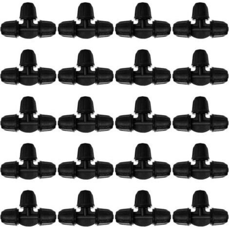 20 Pieces 4/7 mm Drip Irrigation Fittings, Barbed Tee Pipe Connector, Irrigation Pipe Connector, Drip Irrigation Connector, for Garden, Lawn (1/5)