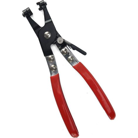 Pince à collier de serrage à bande plate pivotante rouge - Outil de réparation automobile (1/4)