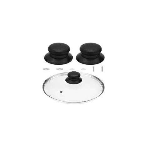Boutons rechange couvercle casserole - 2 pcs, Boutons facile installation pour couvercle casserole - Incolore (1/5)