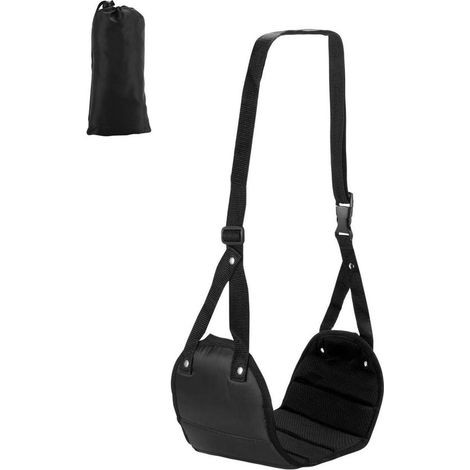 Amaca poggiapiedi regolabile per viaggi in aereo: la migliore amaca poggiapiedi portatile con borsa per il trasporto. (1/2)