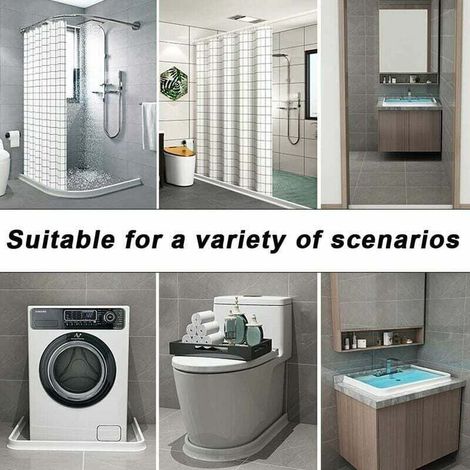 -Barrière Anti-Inondation Barre De Seuil Joint Porte Pliante Interieur Bande Paroi De Baignoire De Douche Pour Séparation Humide Et Sèche Convient Pour Cuisine Et La Salle De Bain (100cm), (1/5)