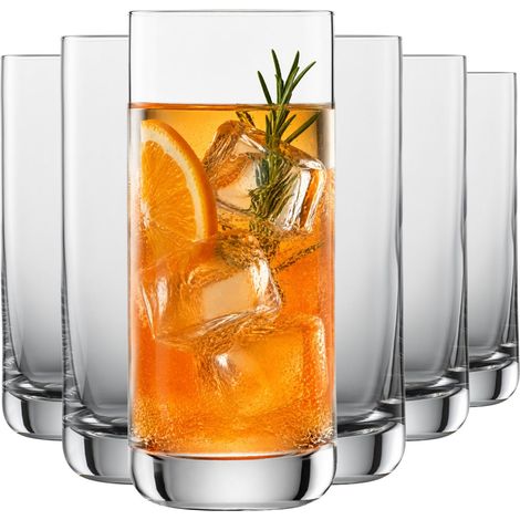 Verres à long drink Simple set de 6, verres rectilignes pour long drinks, verres en cristal résistant au lave-vaisselle, fabriqués en Allemagne art. n° 123665 (1/5)