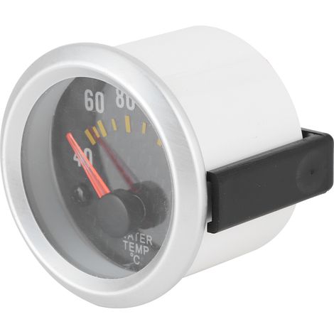 Jauge de température d'eau 40-120℃, style fibre de carbone, surface 12V, remplacement universel 52mm/2in pour tuning (1/5)