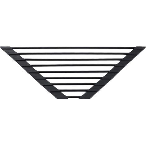 Escurridor de platos triangular plegable con revestimiento de silicona y marco de acero inoxidable para esquinas de fregadero, escurridor de cocina multifuncional. (1/5)