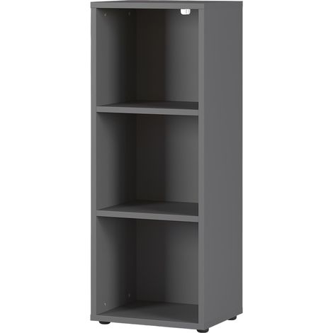 bümö Space Aktenregal schmal - 3 Ordnerhöhen Graphit (1/5)