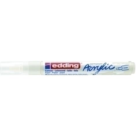 ROTUL.EDDING 5100 ACRYLIC 2-3 mm BLANCO - Pack de 10 unidades