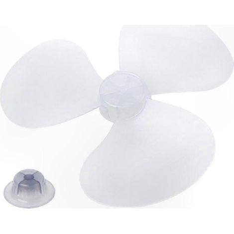 White 12-Inch Replacement Fan Blade with 3 Leaves for Pedestal and Table Fans General Accessories Plastic Design (1/5)