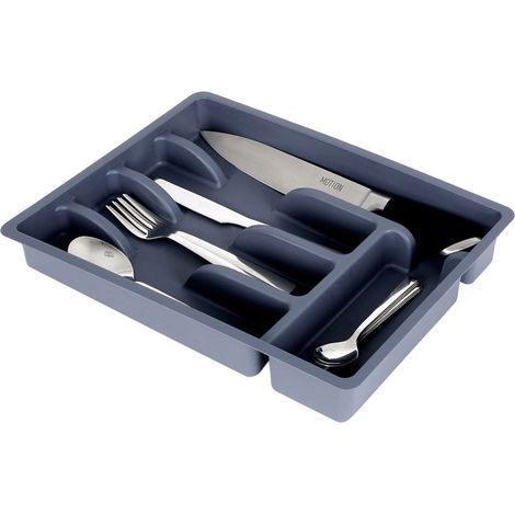 Organisateur de tiroir en plastique gris 36x25,5 cm