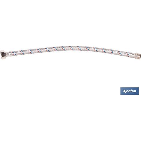 Edelstahlflexibler Anschluss für Warmwassergerät 1/2 x 1/2 50 cm (1/4)