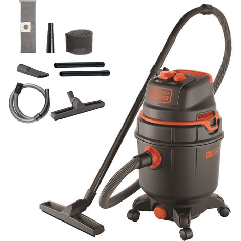 Black+Decker Aspiratore Solidi e Liquidi BXVC30PTDE con Presa Elettroutensili (1600 W, 30 l)