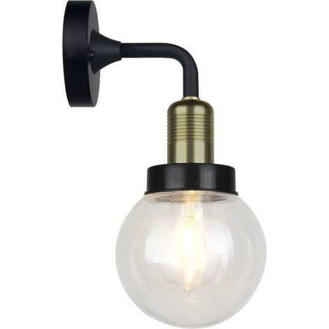 V-TAC VT-720 Gartenwandleuchte Verblendendes Metall mattschwarz und Halter braunbronze Gehäuse 1xE27 IP65 - sku 8970 (1/5)