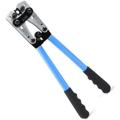 HX-50B Cosse de câble de batterie Outils de sertissage Pinces d'électricien pour sertir des câbles de 6-50mm² (AWG 8-1 / 0) avec la plaque métallique épaissie et renforcée
