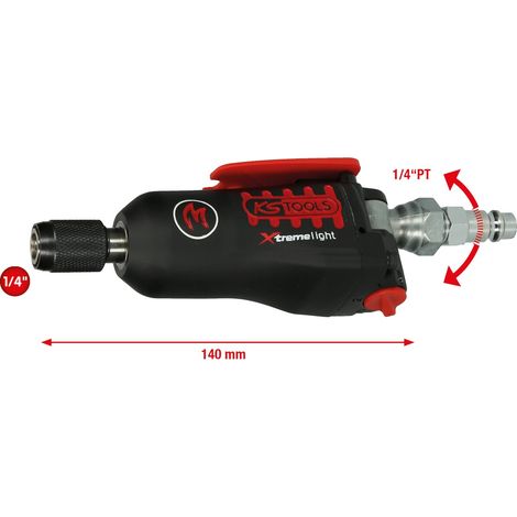 KS Tools 1/4 MONSTER Xtremelight Mini-Bit-Druckluft-Schlagschrauber mit Umschaltwippe, 108 Nm