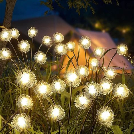 Lampadaire Solaire Jardin Pissenlit - 78 cm - LED Étanche IP65 - Pour Allée Cour Jardin Pelouse - 6 Pièces (1/5)