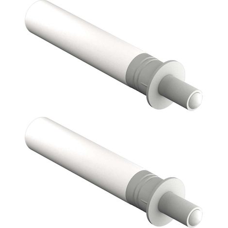 2x Butée amortisseur de porte piston installation dans le fond inférieur ou supérieur plastique gris et blanc Meuble Fermeture Support Adaptateur Amortissement Caisson Cuisine (1/4)