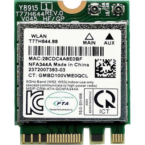 1200M High-Speed Wireless -AC Netzwerkkarte QCNFA344A Gigabit- Dualband NGFF-