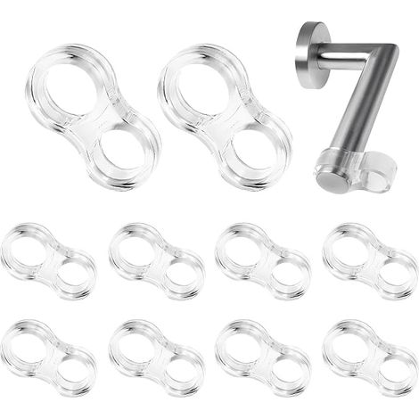10 Pièces Butée de Porte Murale Transparente, Protection Poignée Porte Et Tampon Antichoc, Butee De Porte Interieur Amortisseur Pour Protéger Murs Portes Fenêtres Meubles (1/5)