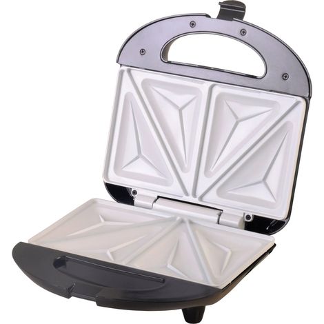 Grille-pain Premium CR 3018, Noir et Argent, Prêt à l'emploi, 700 W, 1,21 kg, 1,5 kg, 6 sandwichs, Noir et Argent (1/3)