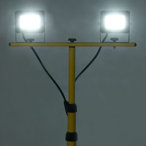 vidaXL Foco LED con trípode 2x30 W blanco frío (1/2)