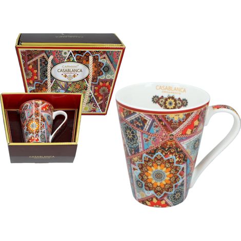 Carmani Porzellanbecher 370 ml – Casablanca-Ornamente, marokkanisches Muster (1/3)