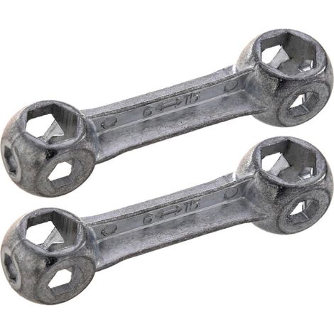 Lot de 2 10 dans 1 Vélo Dumbell Wrench Spanner Multifunction Vélo réparation outil 6mm-15mm (1/4)