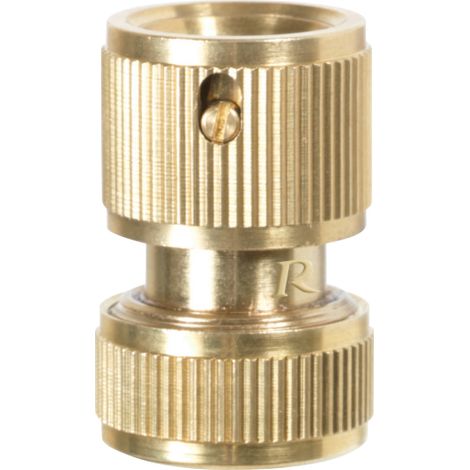 RACCORDO ATTACCO RAPIDO OTTONE TUBO ACQUA GIARDINO ACQUASTOP Ø19mm 3/4" RIBIMEX