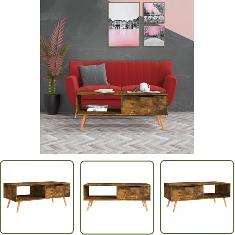 Furniture Limited - Table basse Chêne fumé 100x49,5x43 cm Bois d' (1/5)